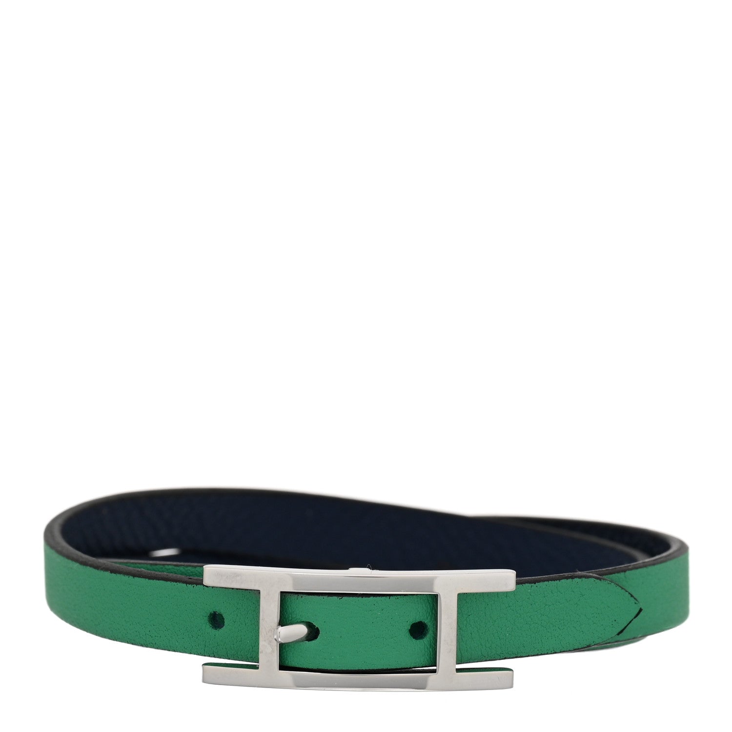 Hermes Swift Behapi Double Tour Bracelet T3 Bambou Bleu Indigo 1 of 6