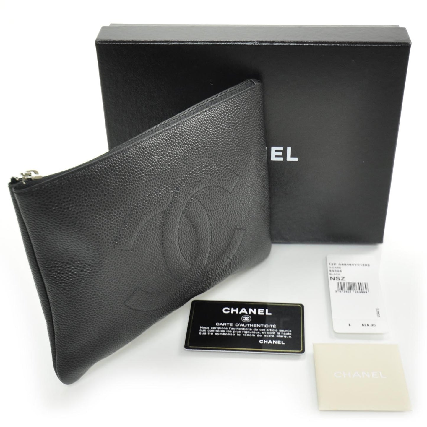 Caviar CC Flat Cosmetic Pouch Black