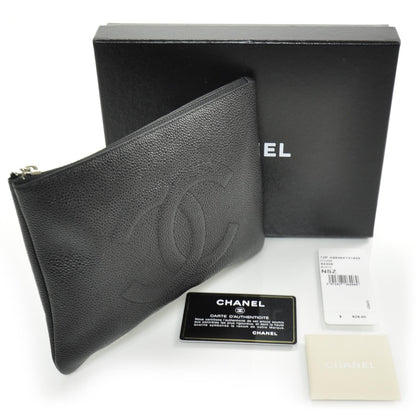Chanel Caviar CC Flat Cosmetic Pouch Black 4 of 10