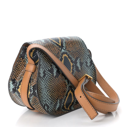 Chloe Python Calfskin Embossed Mini Marcie Round Crossbody Bag Multicolor 3 of 9