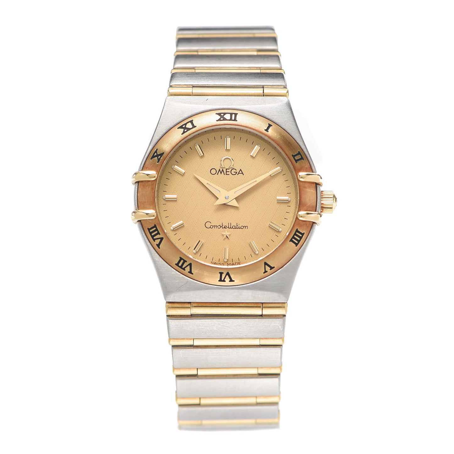Stainless Steel 18K Yellow Gold 25mm Constellation 95 Quartz Watch Champagne 1272.10.00