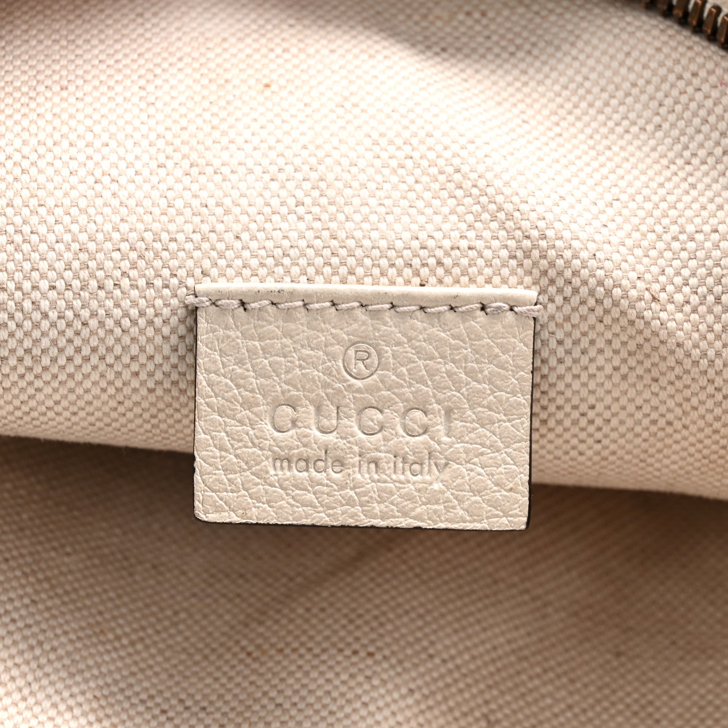 Gucci Grained Calfskin Logo Belt Bag White 6 of 10