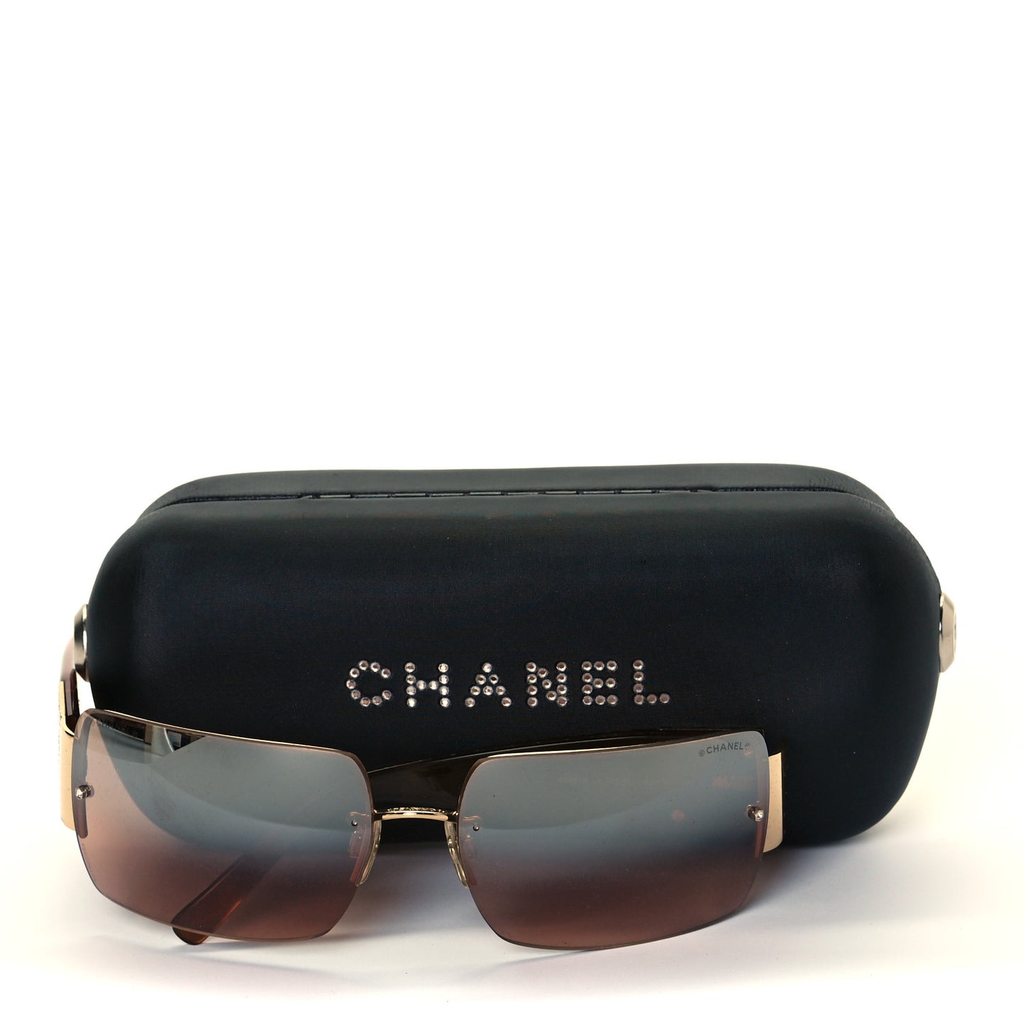 Tortoise Crystal CC Logo Sunglasses 4095-B