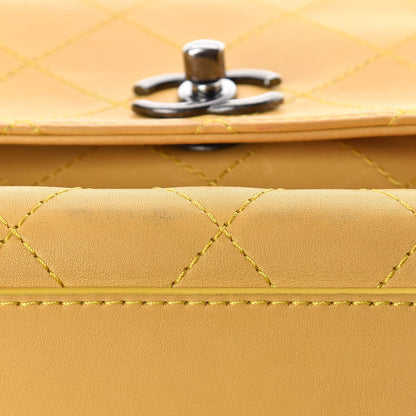 Chanel Calfskin Stitched Urban Luxury Top Handle Bag Yellow 20 of 20