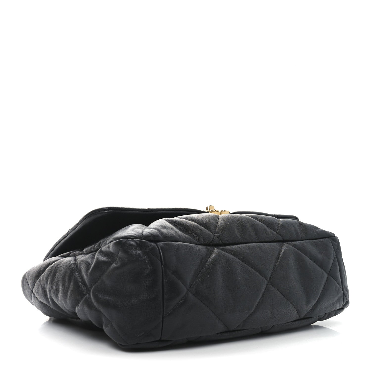 Chanel Goatskin Quilted Maxi Chanel 19 Flap Black 4 of 9