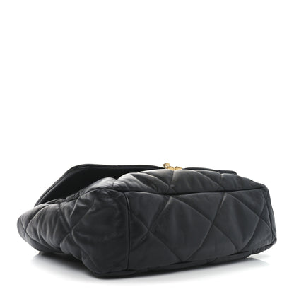 Chanel Goatskin Quilted Maxi Chanel 19 Flap Black 4 of 9