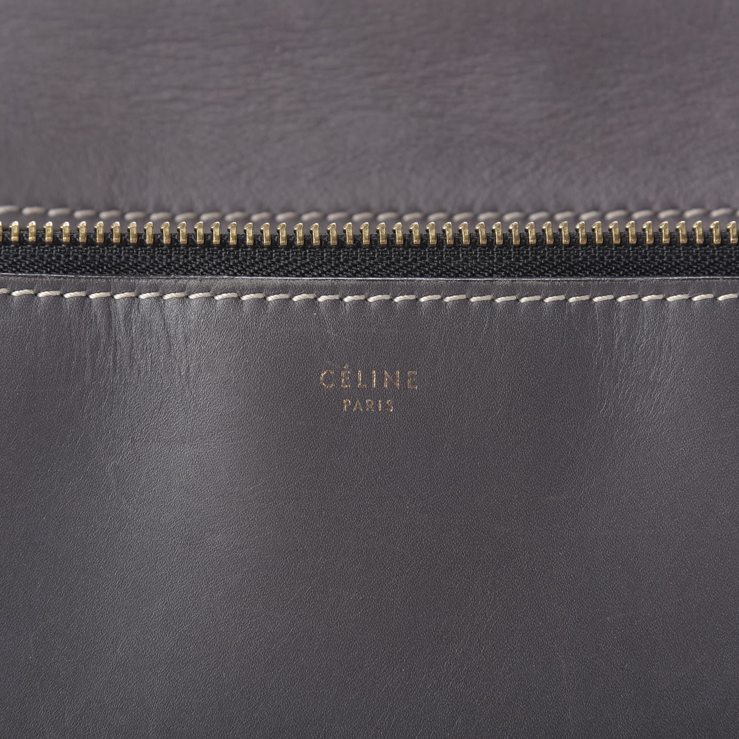 Celine Smooth Calfskin Medium Edge Shoulder Bag Grey 8 of 10