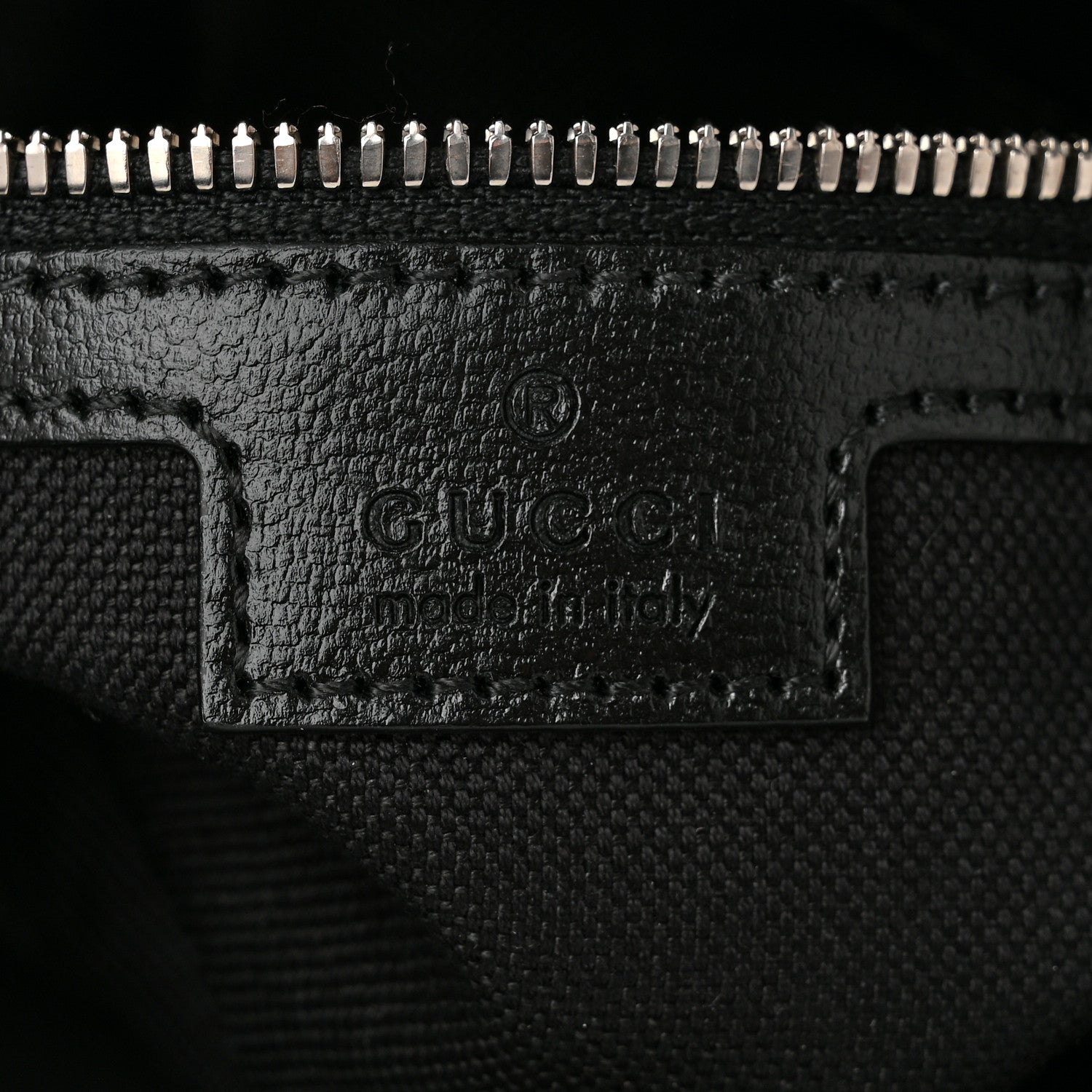 Gucci GG Supreme Monogram Azalea Calfskin Retro Interlocking G Wristlet Messenger Bag Black 6 of 10
