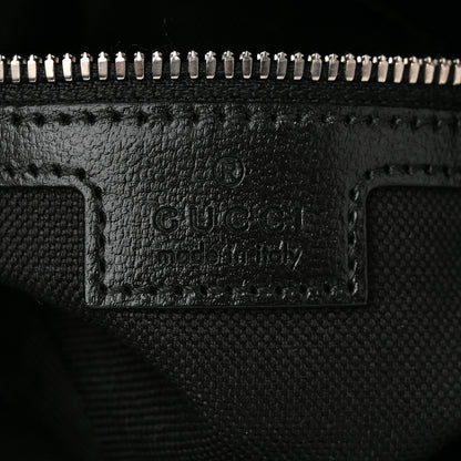 Gucci GG Supreme Monogram Azalea Calfskin Retro Interlocking G Wristlet Messenger Bag Black 6 of 10