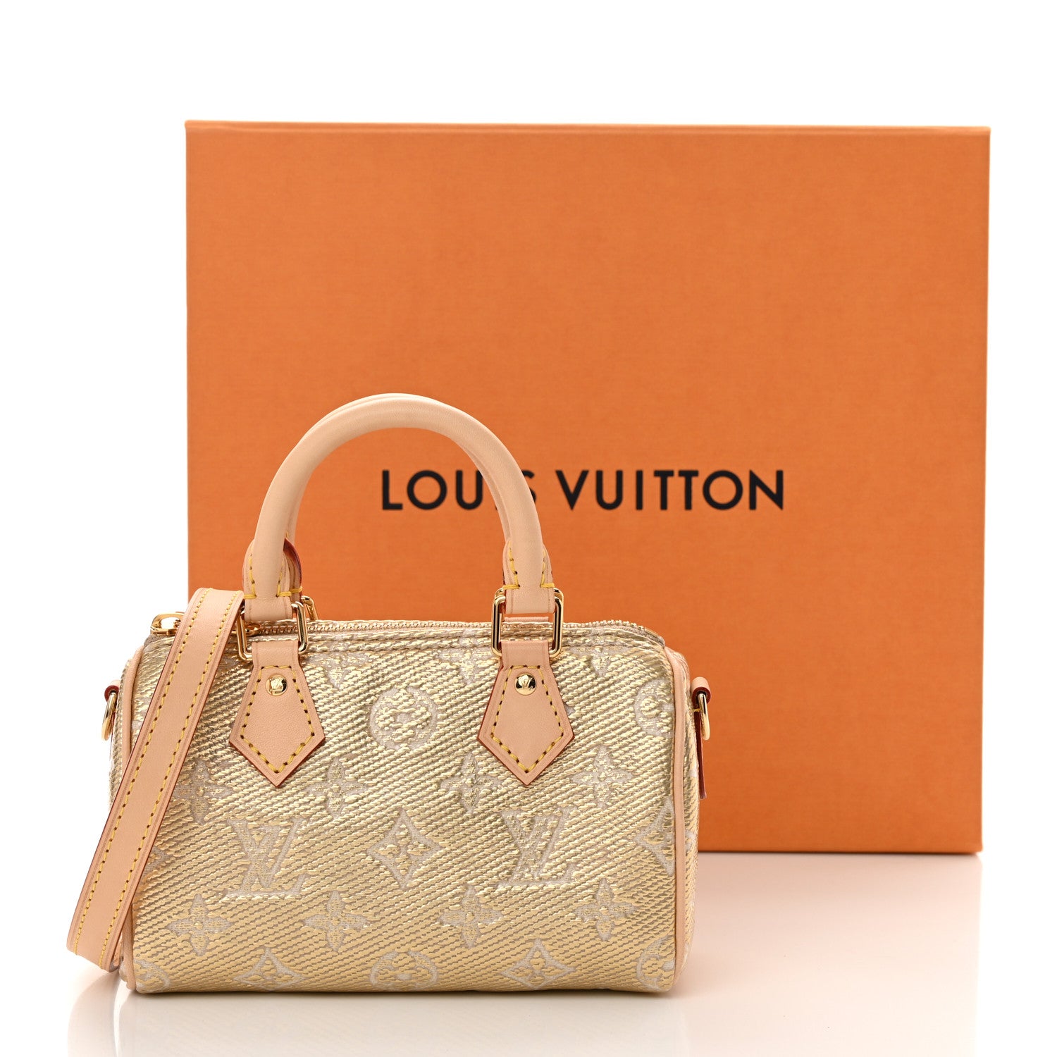 Louis Vuitton Monoglam Nano Speedy Beige 10 of 10