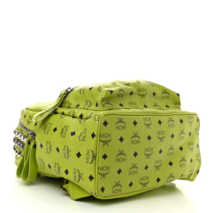 MCM Visetos Crown Stud Medium Stark Backpack Green 3 of 10
