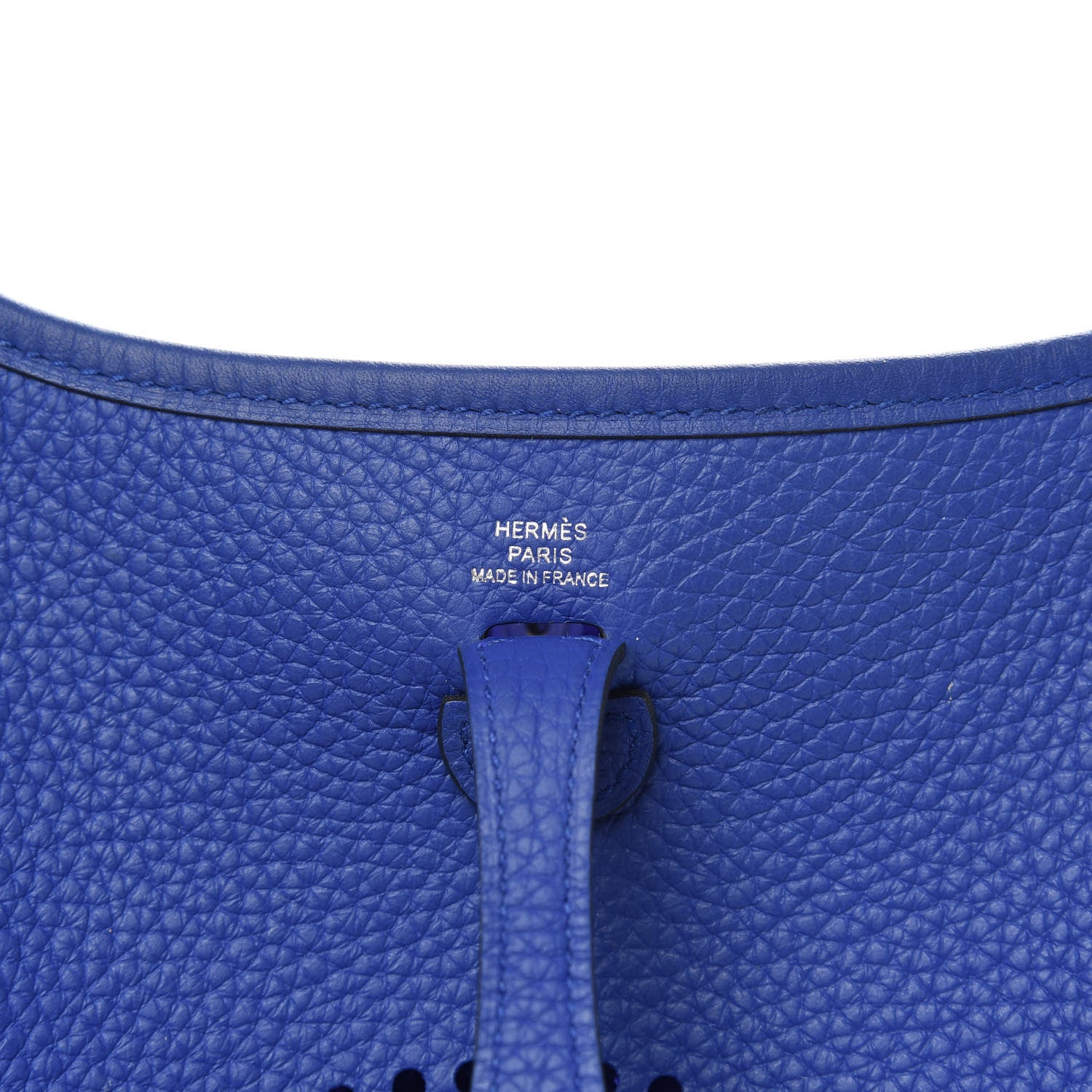 Hermes Taurillon Clemence Evelyne TPM Bleu Electrique 6 of 10