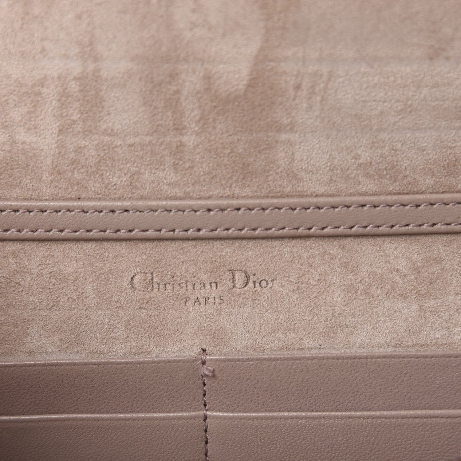 Christian Dior Grained Calfskin Diorama Wallet on Chain Pouch Nude 8 of 12