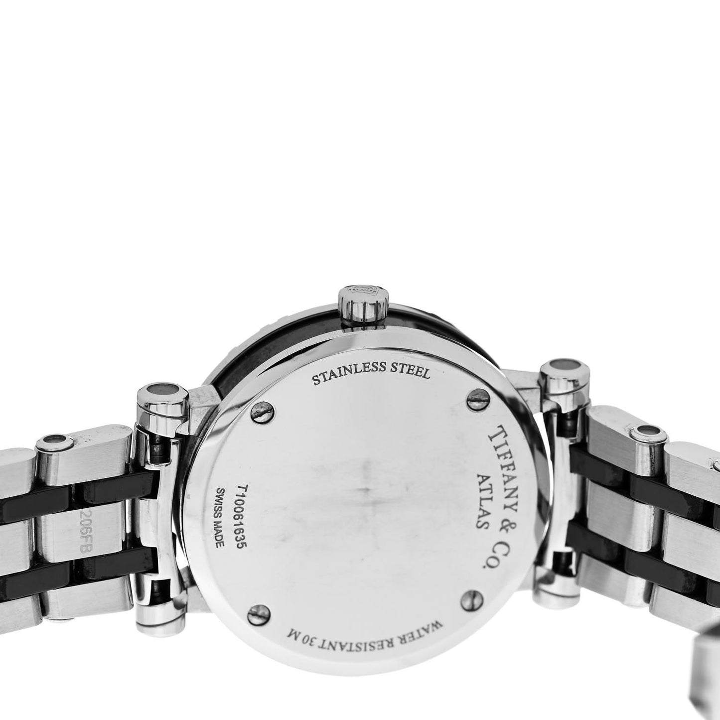 Stainless Steel Ceramic 30mm Atlas Quartz Watch Black