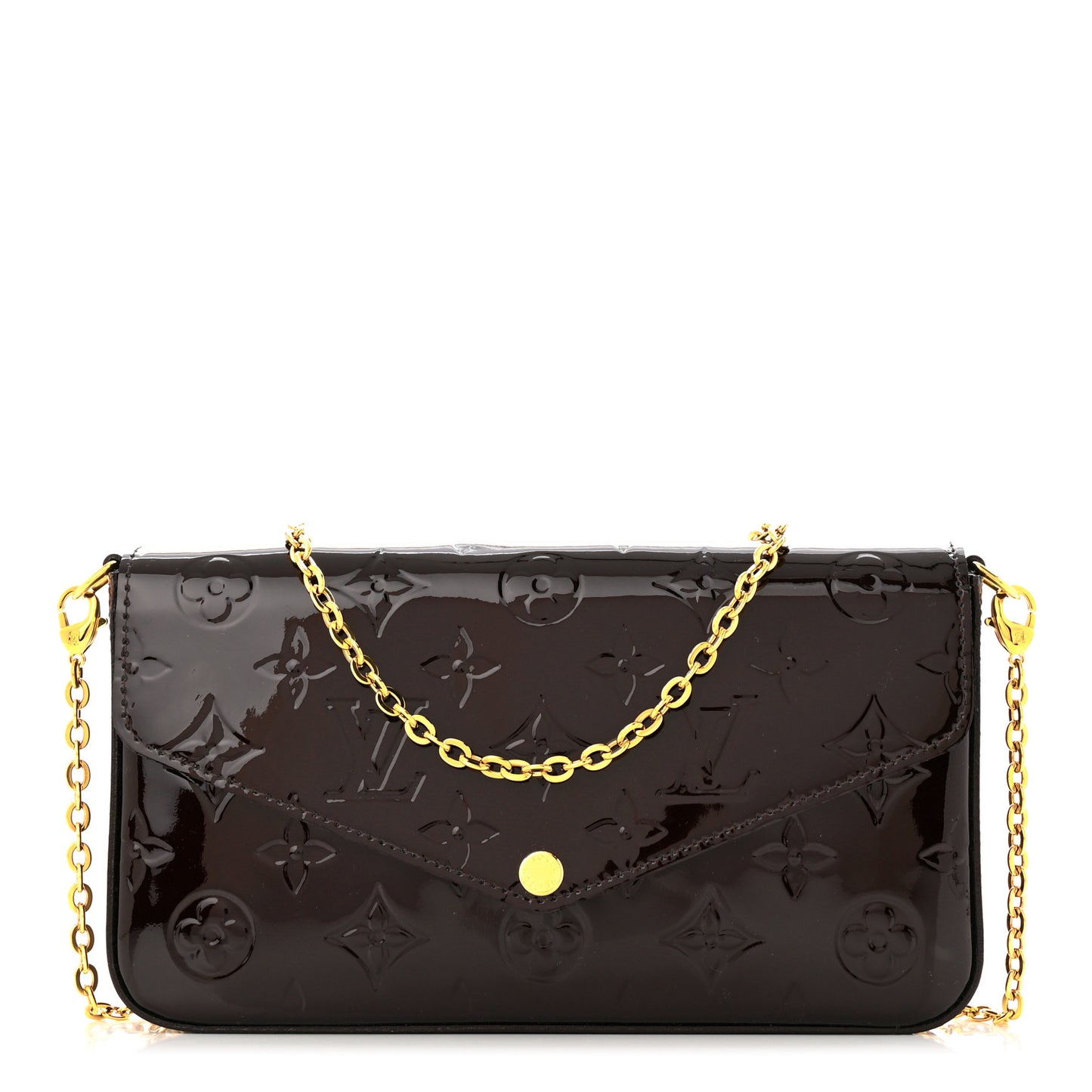 Vernis Pochette Felicie Chain Wallet Amarante