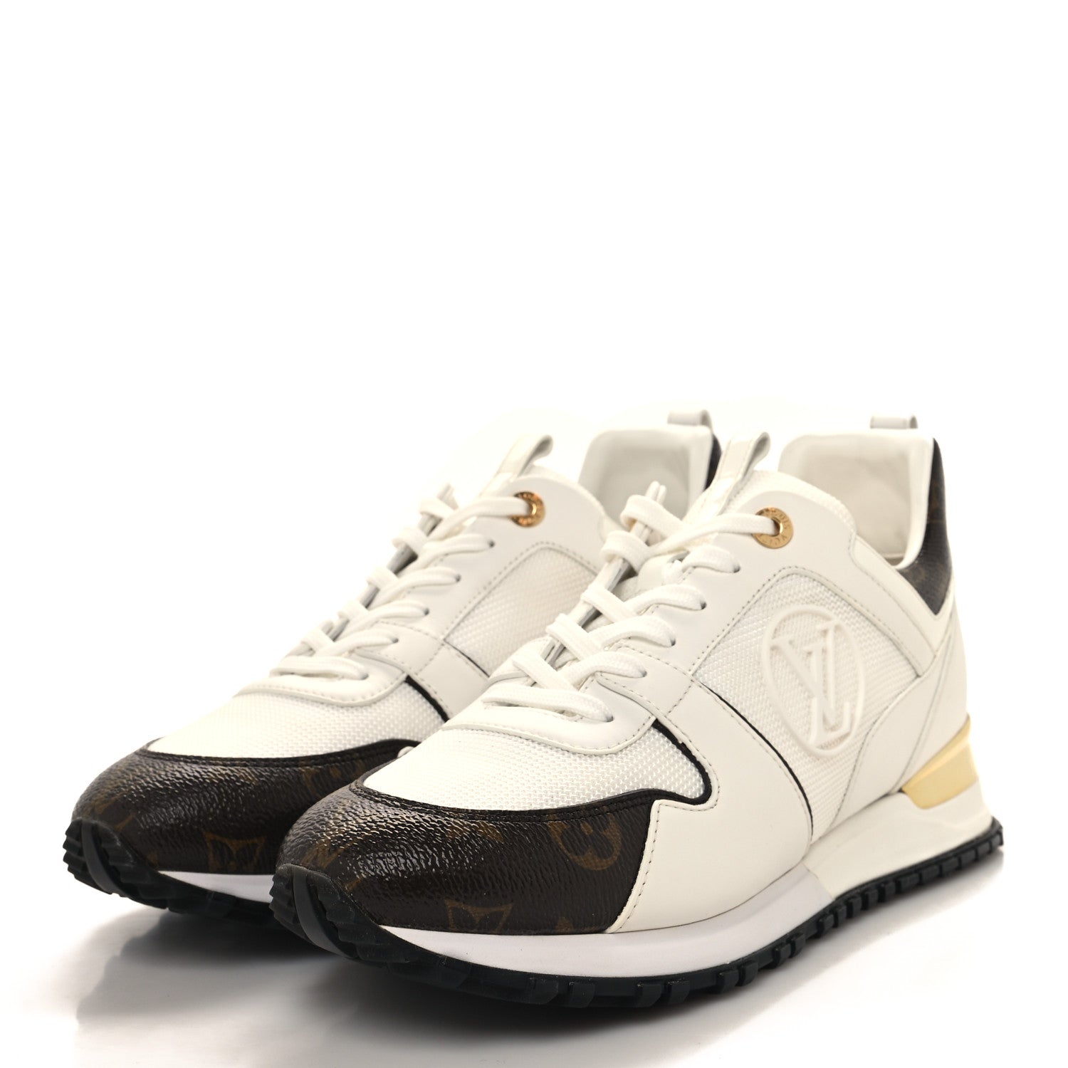 Louis Vuitton Calfskin Monogram Run Away Sneakers 41 White 3 of 8