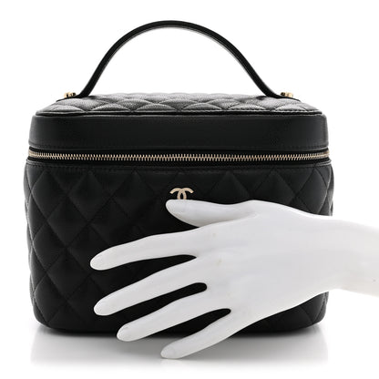 Chanel Caviar Quilted Large Vanity Pouch Black 2 of 7