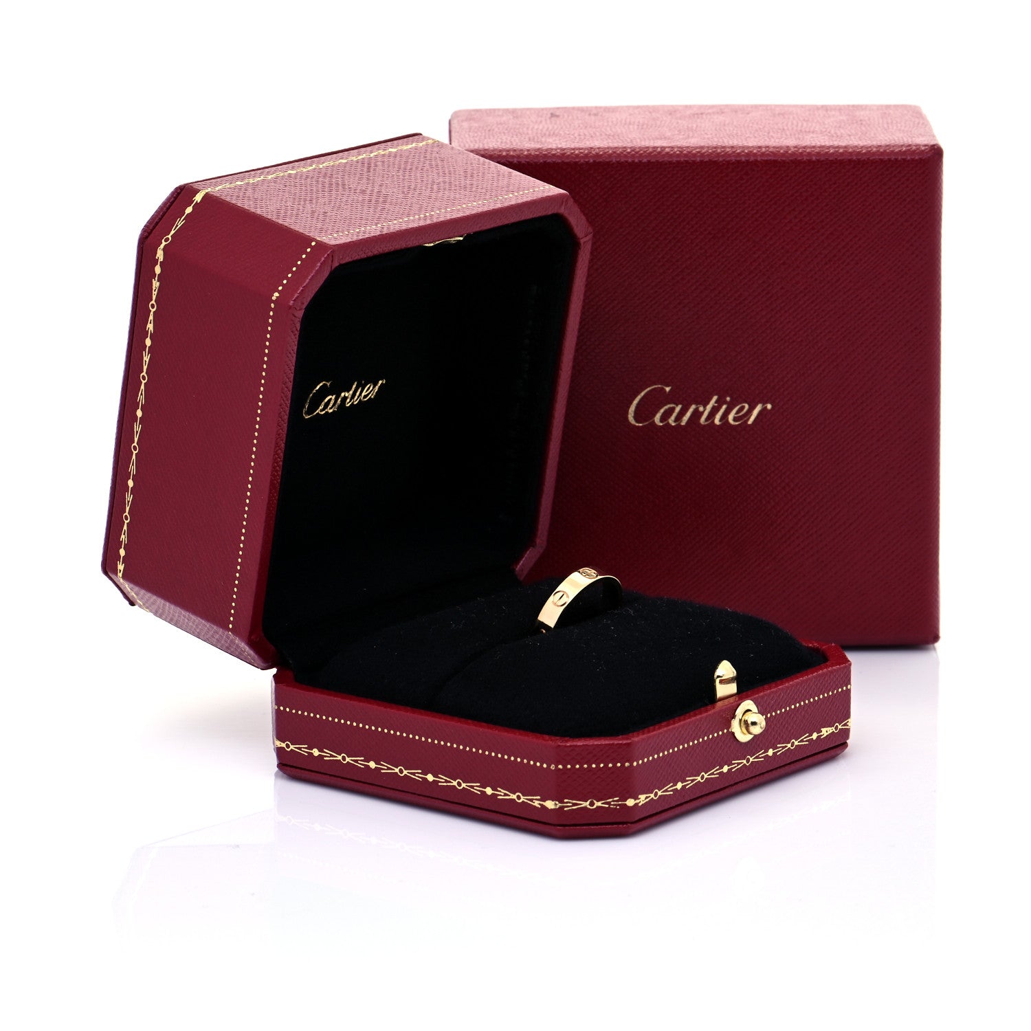 Cartier 18K Yellow Gold 3.5mm LOVE Wedding Band Ring 50 5.5 7 of 7