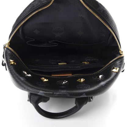 MCM Visetos Studded Small Stark M Backpack Black 4 of 10