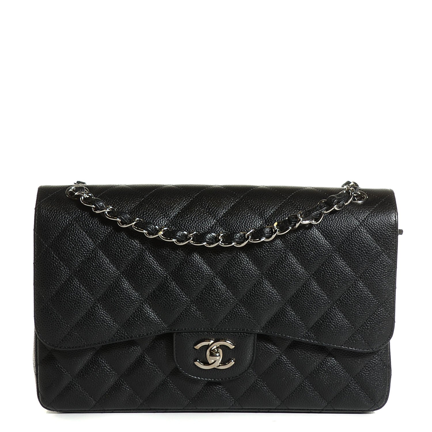 Chanel Caviar Quilted Jumbo Double Flap Black 1 of 8