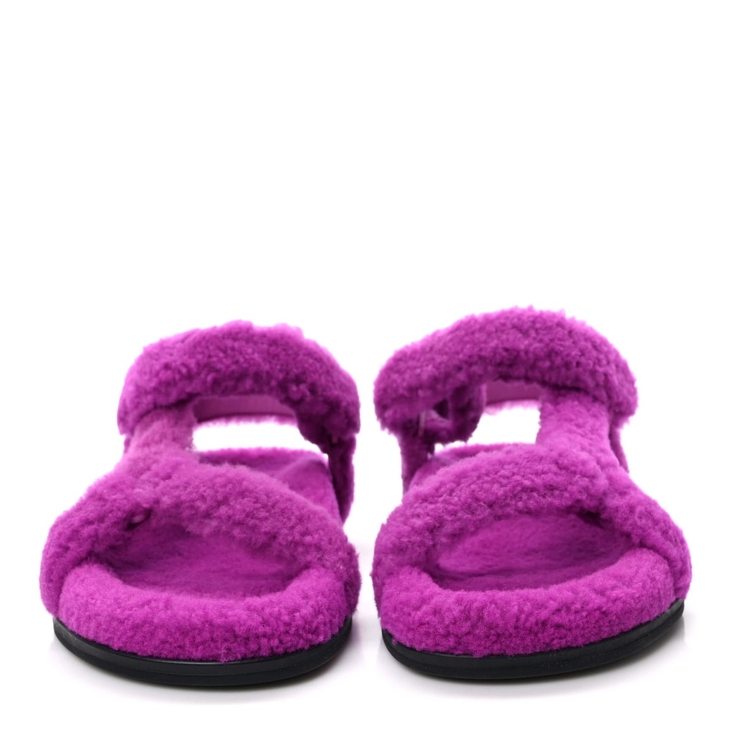 Shearling FF Fendi Feel Sandals 38 Bouganville