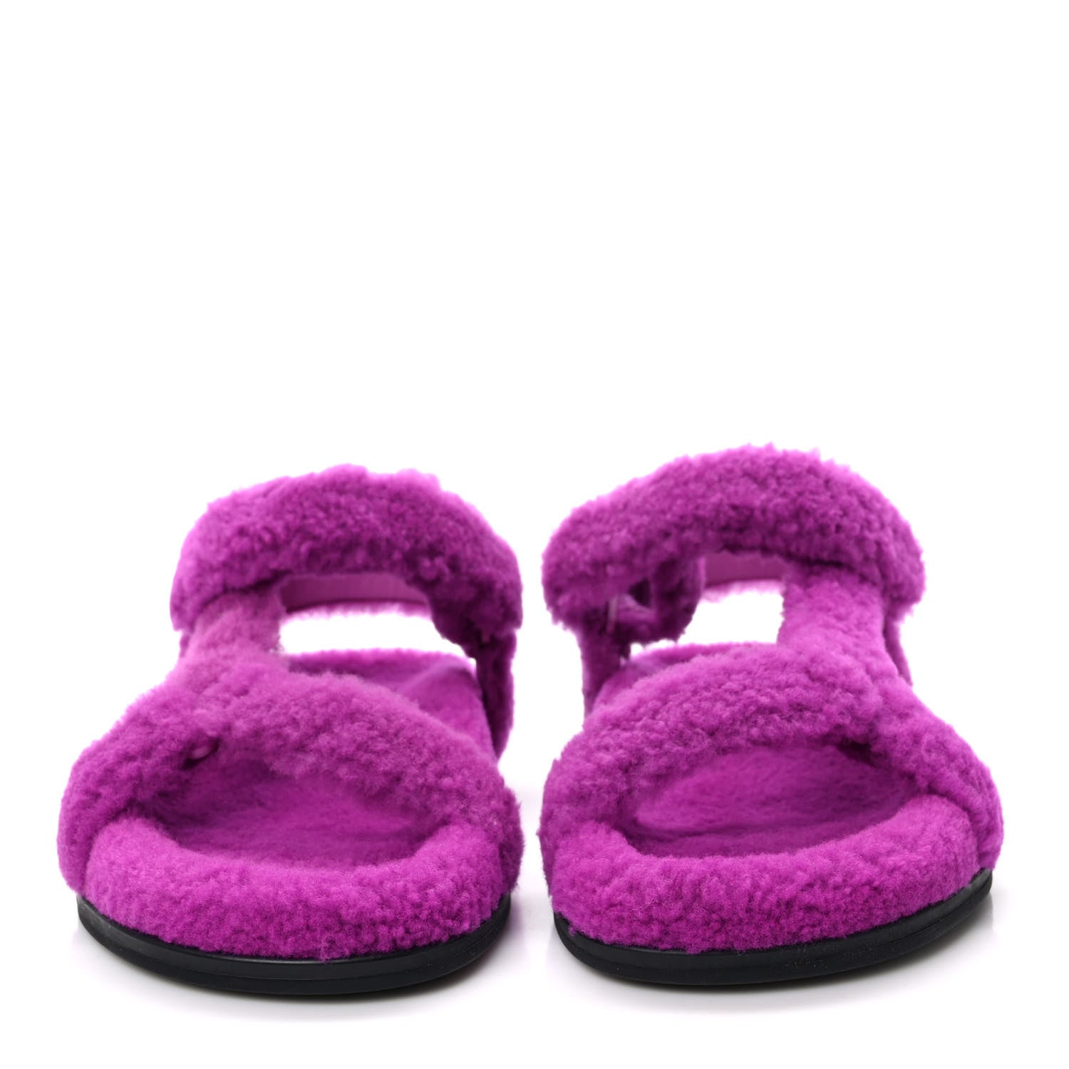 Fendi Shearling FF Fendi Feel Sandals 38 Bouganville 2 of 8