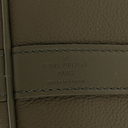 Louis Vuitton Grained Calfskin Aerogram Keepall Bandouliere 50 Khaki 5 of 10