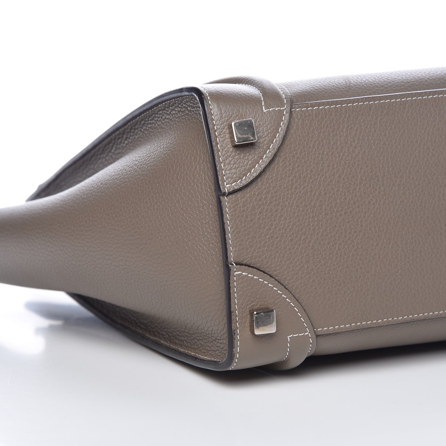 Celine Drummed Calfskin Micro Luggage Souris 10 of 11