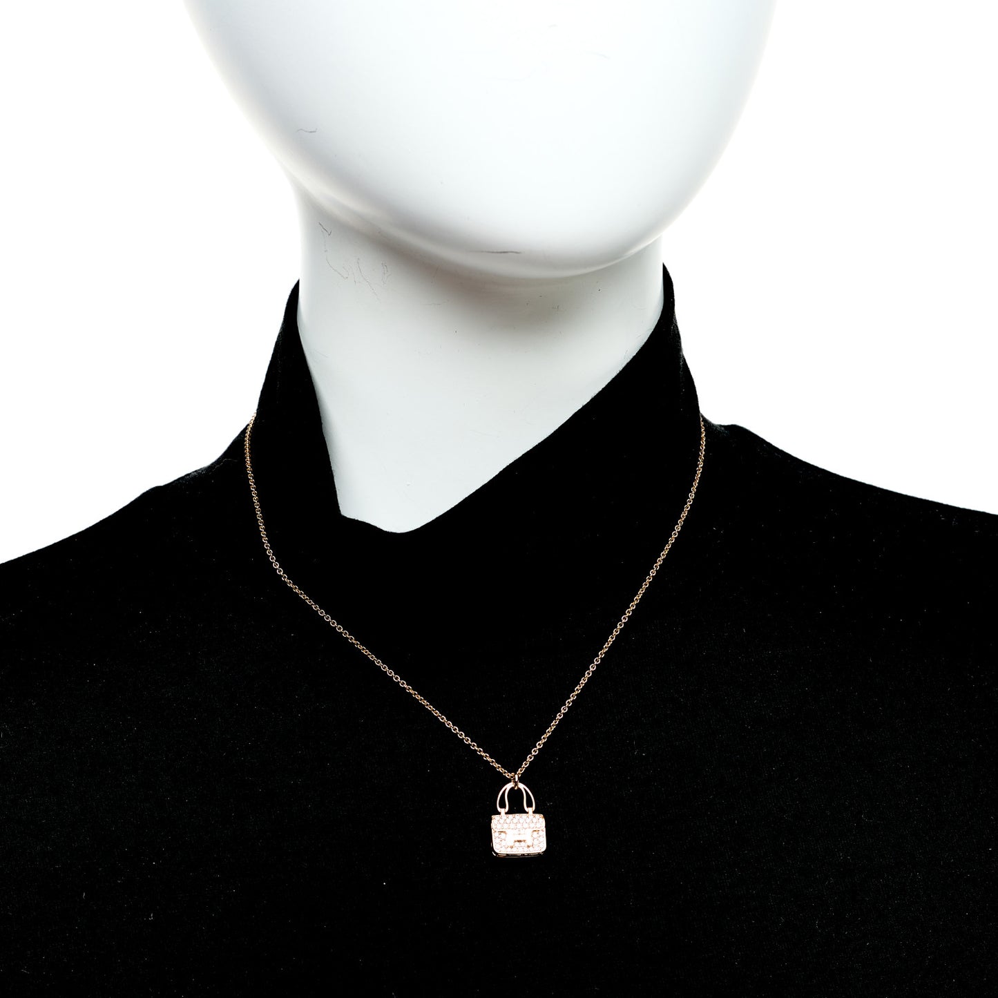 18K Rose Gold Diamond Constance Amulettes Pendant Necklace