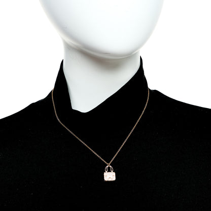 Hermes 18K Rose Gold Diamond Constance Amulettes Pendant Necklace 2 of 7