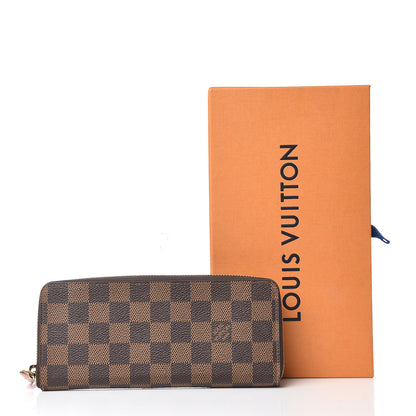 Louis Vuitton Damier Ebene Clemence Wallet Rose Ballerine 8 of 8