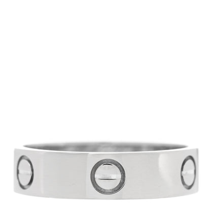 Cartier 18K White Gold 5.5mm LOVE Ring 61 9.5 1 of 4