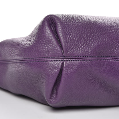 Gucci Pebbled Calfskin Soho Hobo Shine Purple 7 of 9