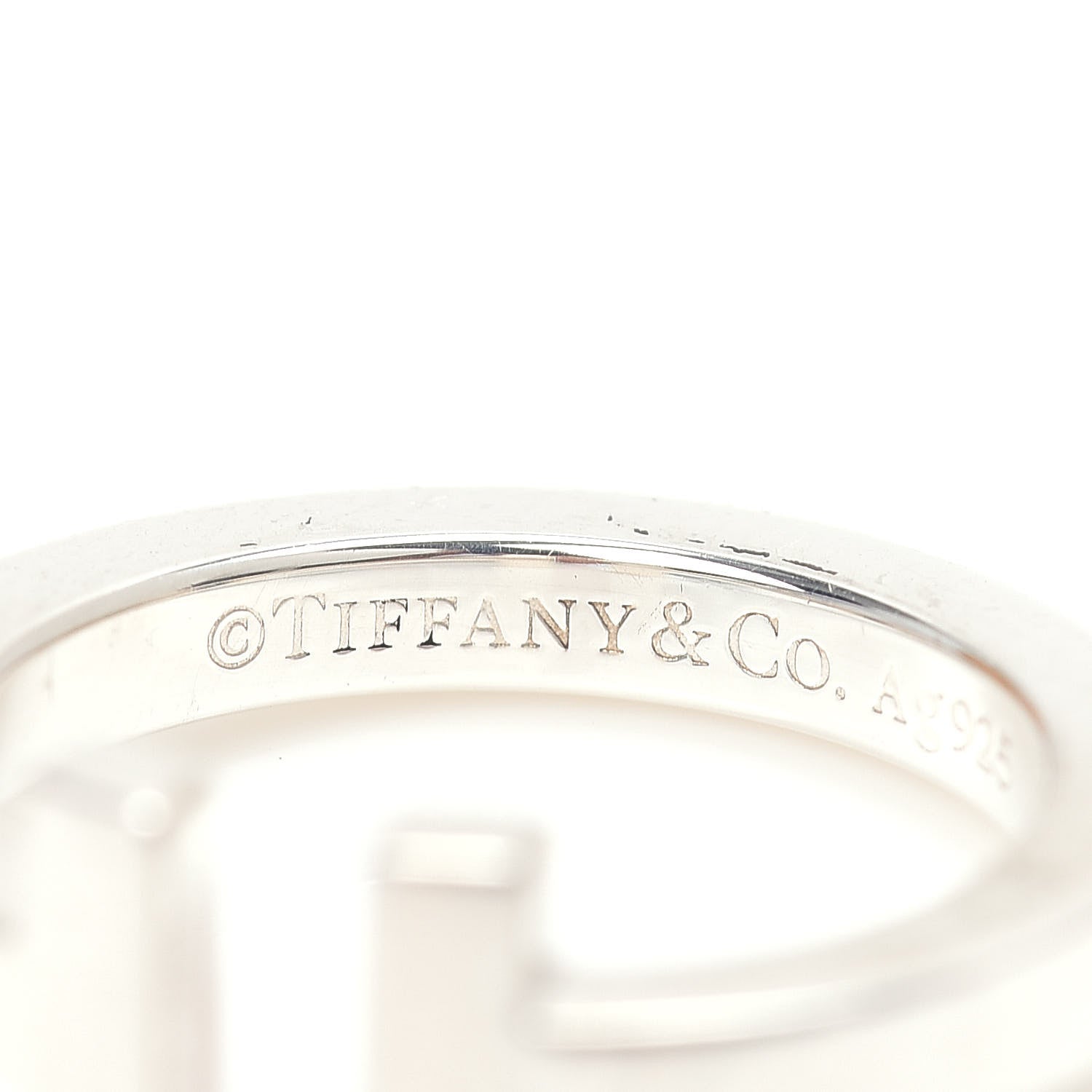 Tiffany Sterling Silver T Square Ring 50 5.25 5 of 5