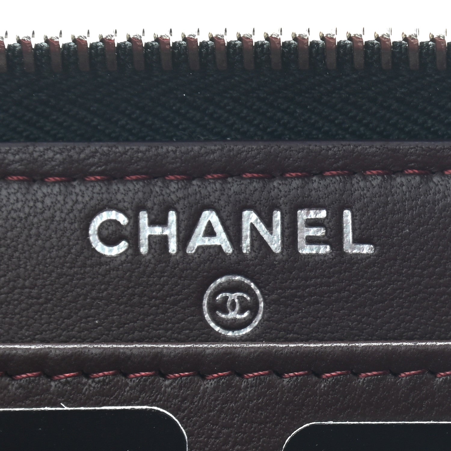Chanel Lambskin Quilted Large Gusset Zip Around Wallet Black 6 of 7
