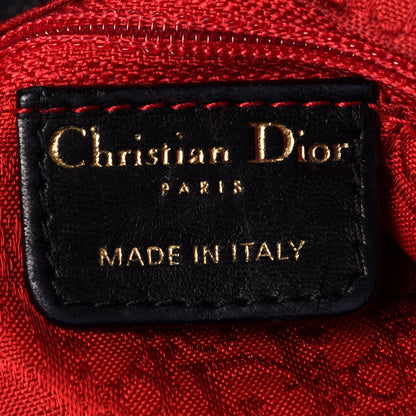 Christian Dior Lambskin Cannage Drawstring Tote Black 5 of 10