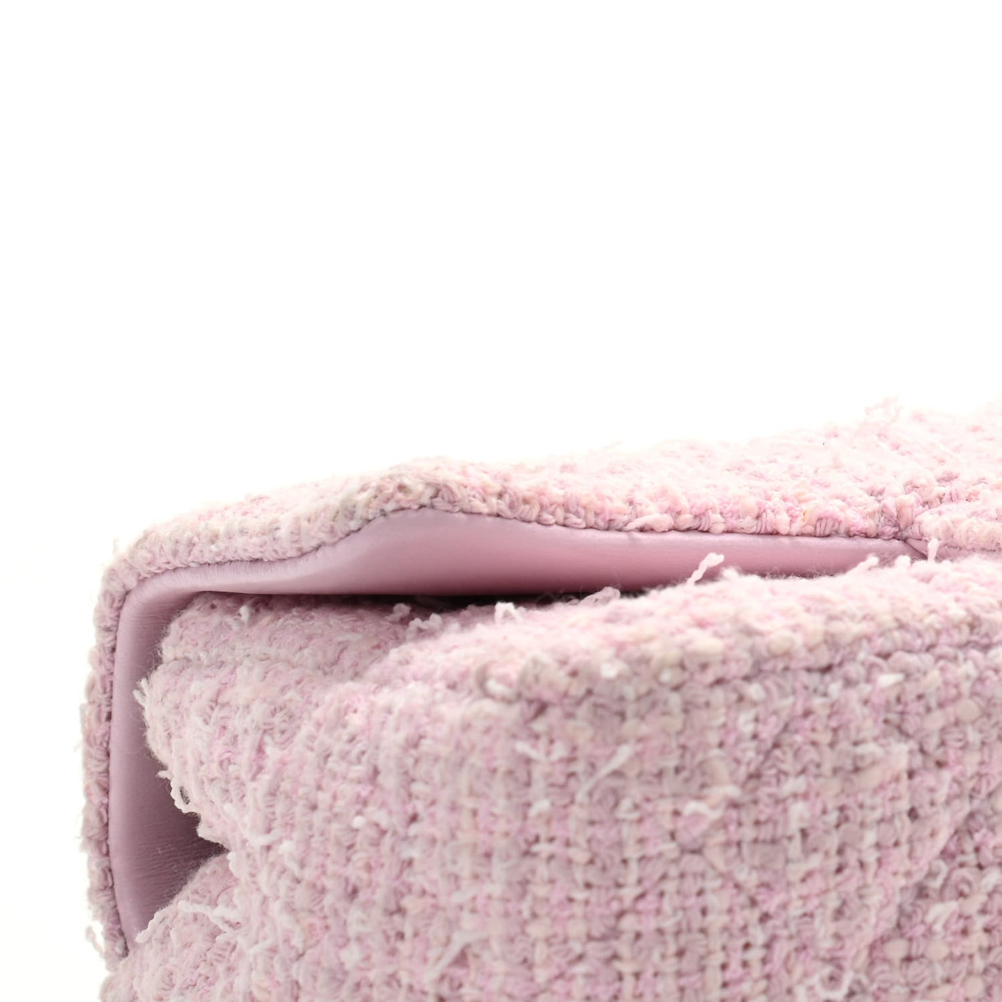 Tweed Quilted Mini Rectangular Flap Pink
