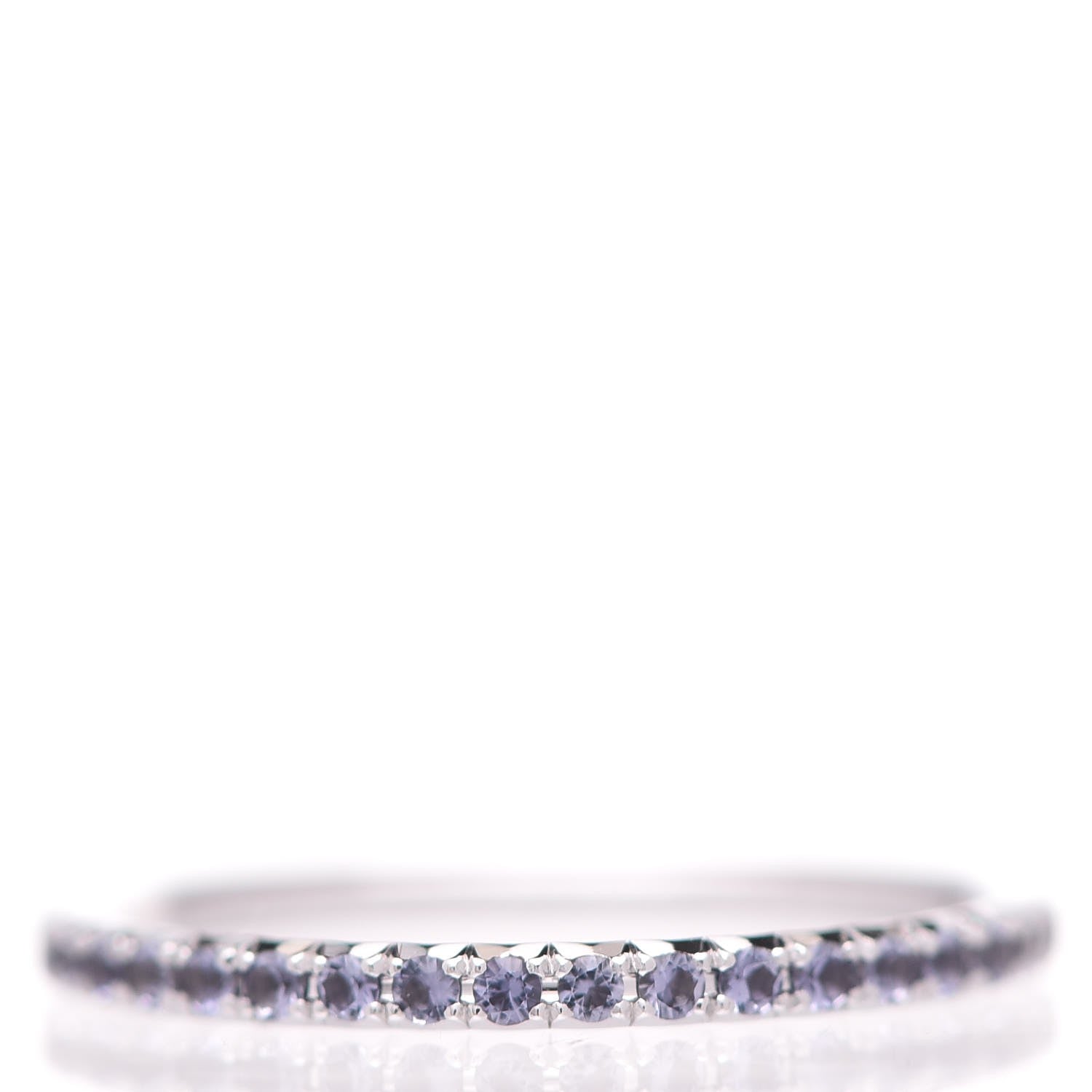 Tiffany 18K White Gold Iolite Metro Ring 48 4.5 3 of 6