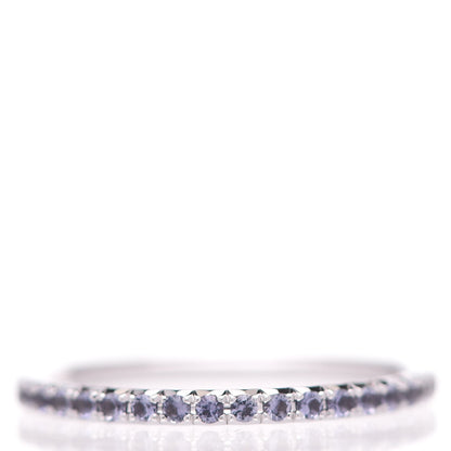 Tiffany 18K White Gold Iolite Metro Ring 48 4.5 3 of 6