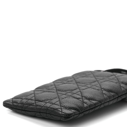 Christian Dior Supple Calfskin Cannage Caro Multifunctional Pouch Black 14 of 15