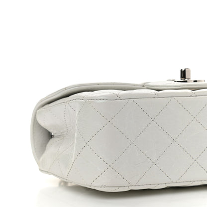 Chanel Iridescent Crumpled Calfskin Quilted Mini Rectangular Flap White 9 of 12