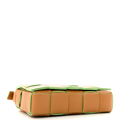 Bottega Veneta Grained Calfskin Maxi Intrecciato Cassette Crossbody Bag Caramel Pistachio 4 of 10