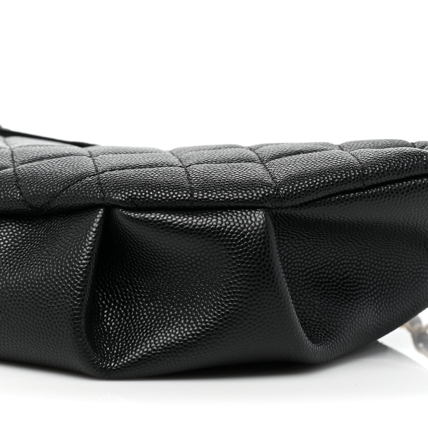 Caviar Quilted Filigree Waist Bag Black