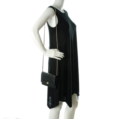 Chanel Lambskin Quilted Boy Wallet On Chain WOC Black 2 of 8
