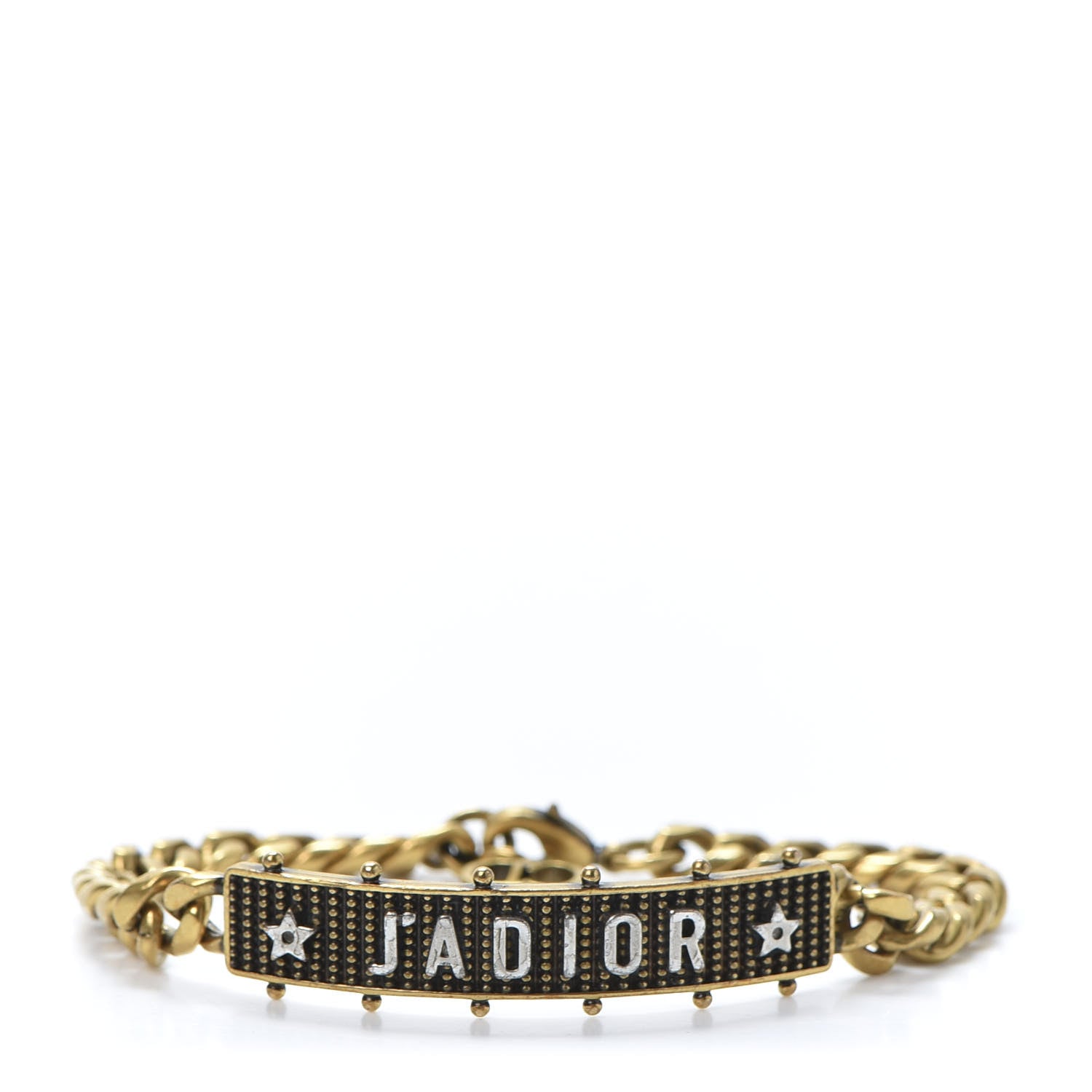 Christian Dior Metal J'Adior Star Chain Bracelet Aged Gold 1 of 4
