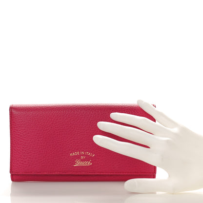 Gucci Pebbled Calfskin Continental Wallet Pink 2 of 10