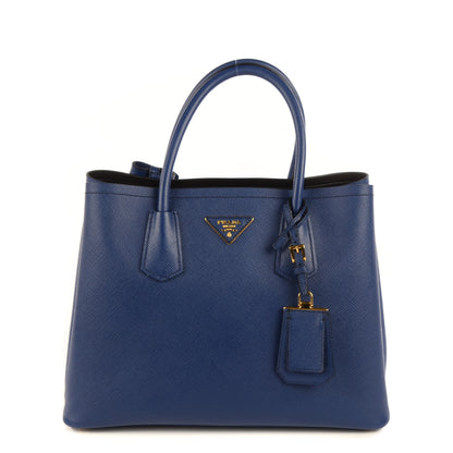 Prada Saffiano Cuir Medium Double Bag Inchiostro 1 of 11