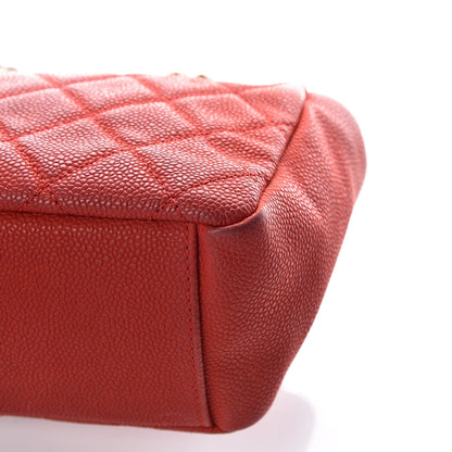 Chanel Iridescent Caviar Quilted Medium Chic Quilt Flap Red 8 of 16