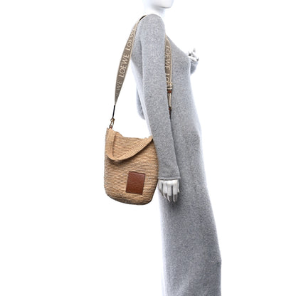 Loewe Raffia Mini Slit Tote Bag Natural Tan 2 of 9