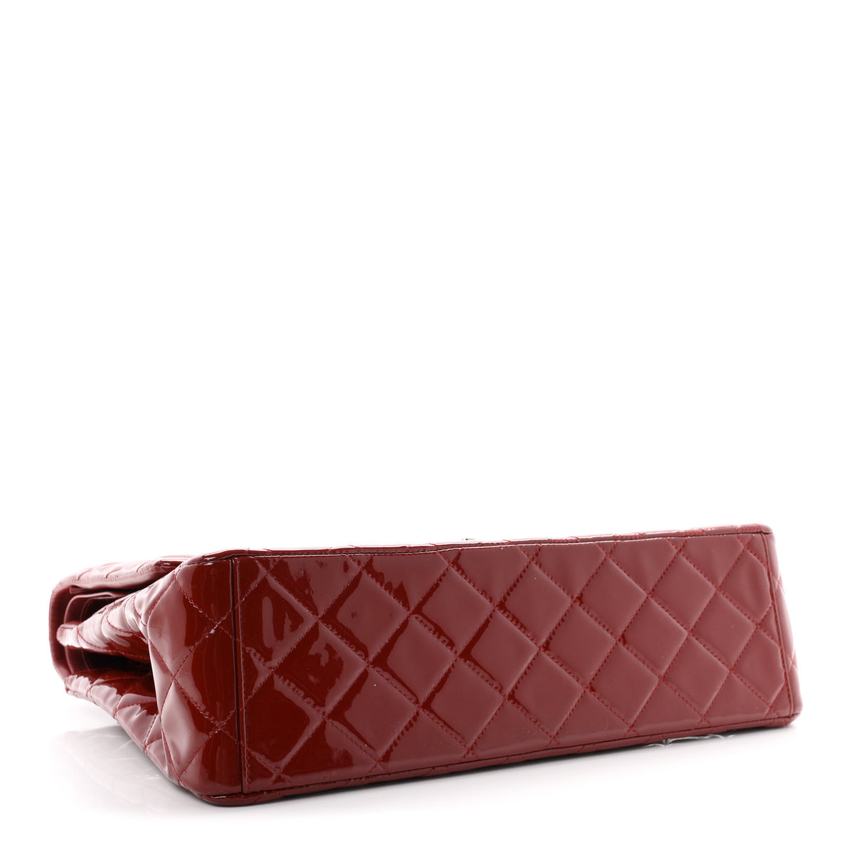 Chanel Patent Quilted Maxi Double Flap Red 4 of 11